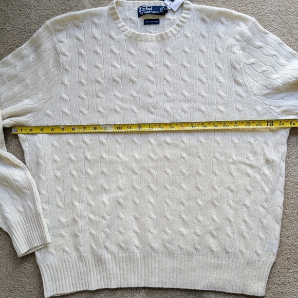 NWT The Iconic Cable-Knit Cashmere Sweater Polo Ralph Lauren - size XXL - Picture 7 of 9